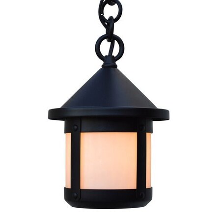 Arroyo Craftsman 6" Berkeley Short Body Pendant, Antique Copper, Tan Glass BH-6STN-AC